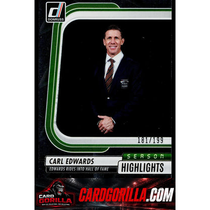 2026 Donruss #9 Carl Edwards Season Highlights Diamond Plate #/199