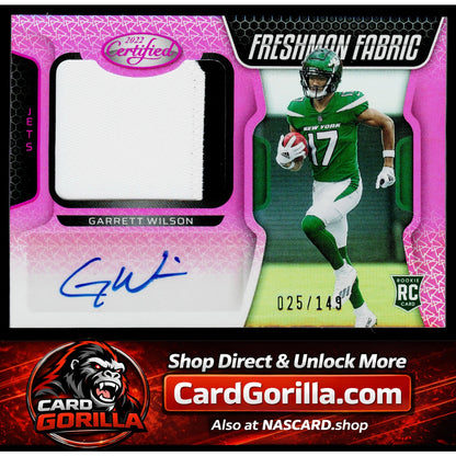 2022 Panini Certified #211 Garrett Wilson Mirror Pink #/149