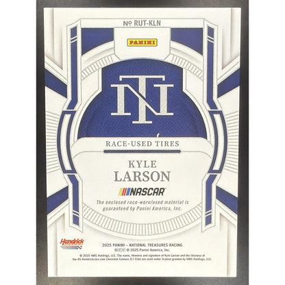 2024 Panini National Treasures Kyle Larson #RUT-KLN Race Used Tires Blue 45/75