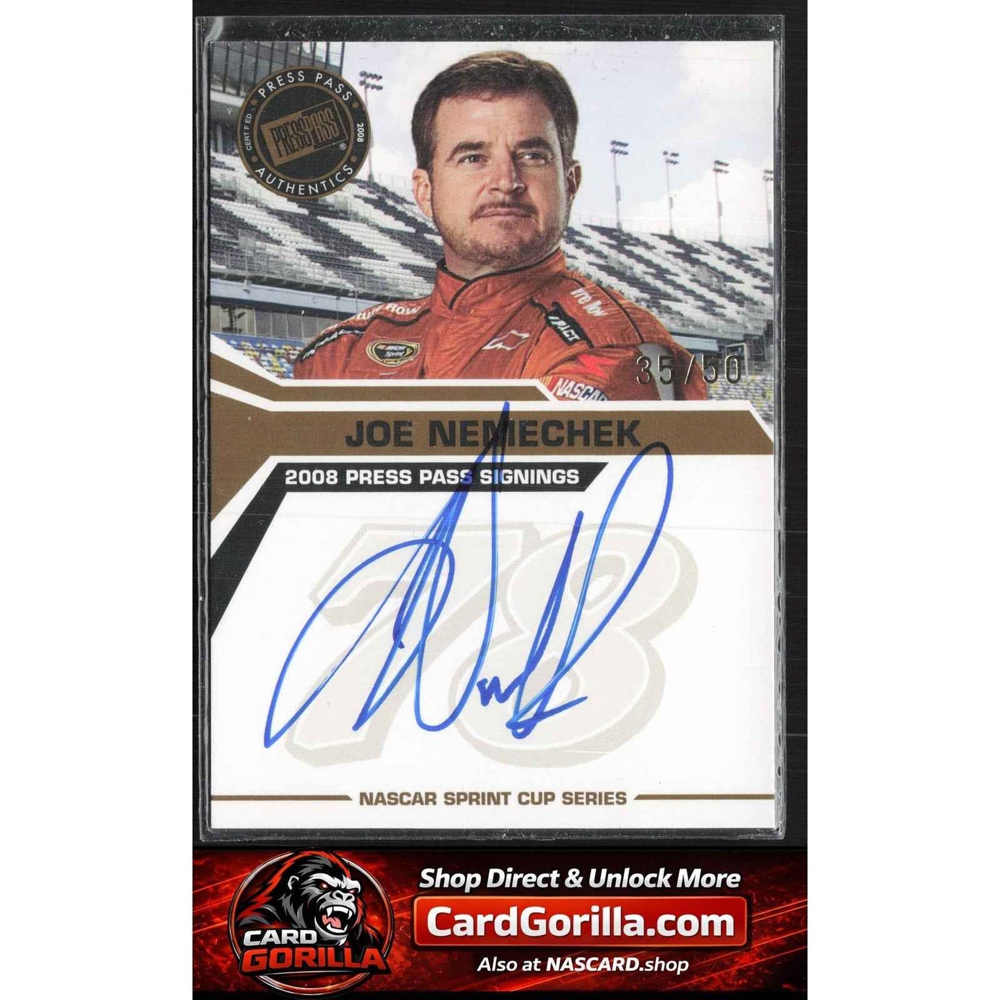 2008 Press Pass #NNO Joe Nemechek Signings Gold #/50