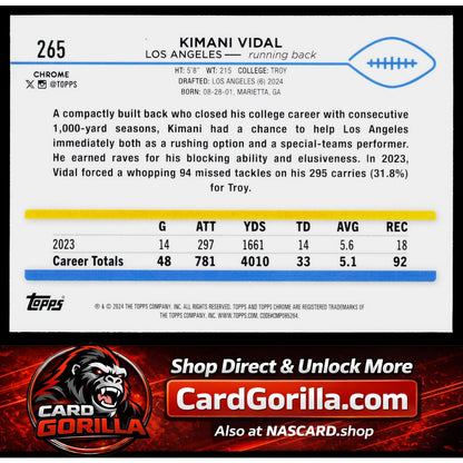 2024 Topps Chrome #265 Kimani Vidal