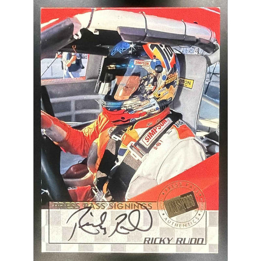 1998 Press Pass VIP Ricky Rudd #5 Signings /508 Autograph