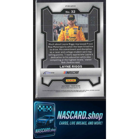 2024 Panini Prizm #32 Layne Riggs Gold #/10 RC