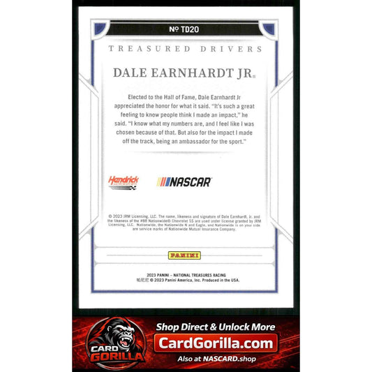 2023 Panini National Treasures #TD20 Dale Earnhardt Jr Treasured Drivers #/25