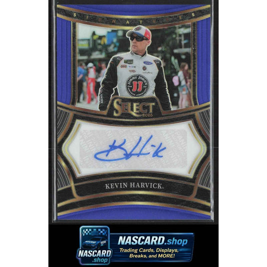 2025 Panini Select #S-KHK Kevin Harvick Signatures Blue Prizms #/99