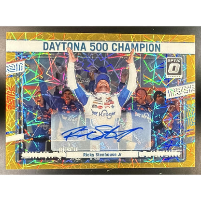 2024 Donruss Ricky Stenhouse Jr Optic Signatures Gold Velocity /10