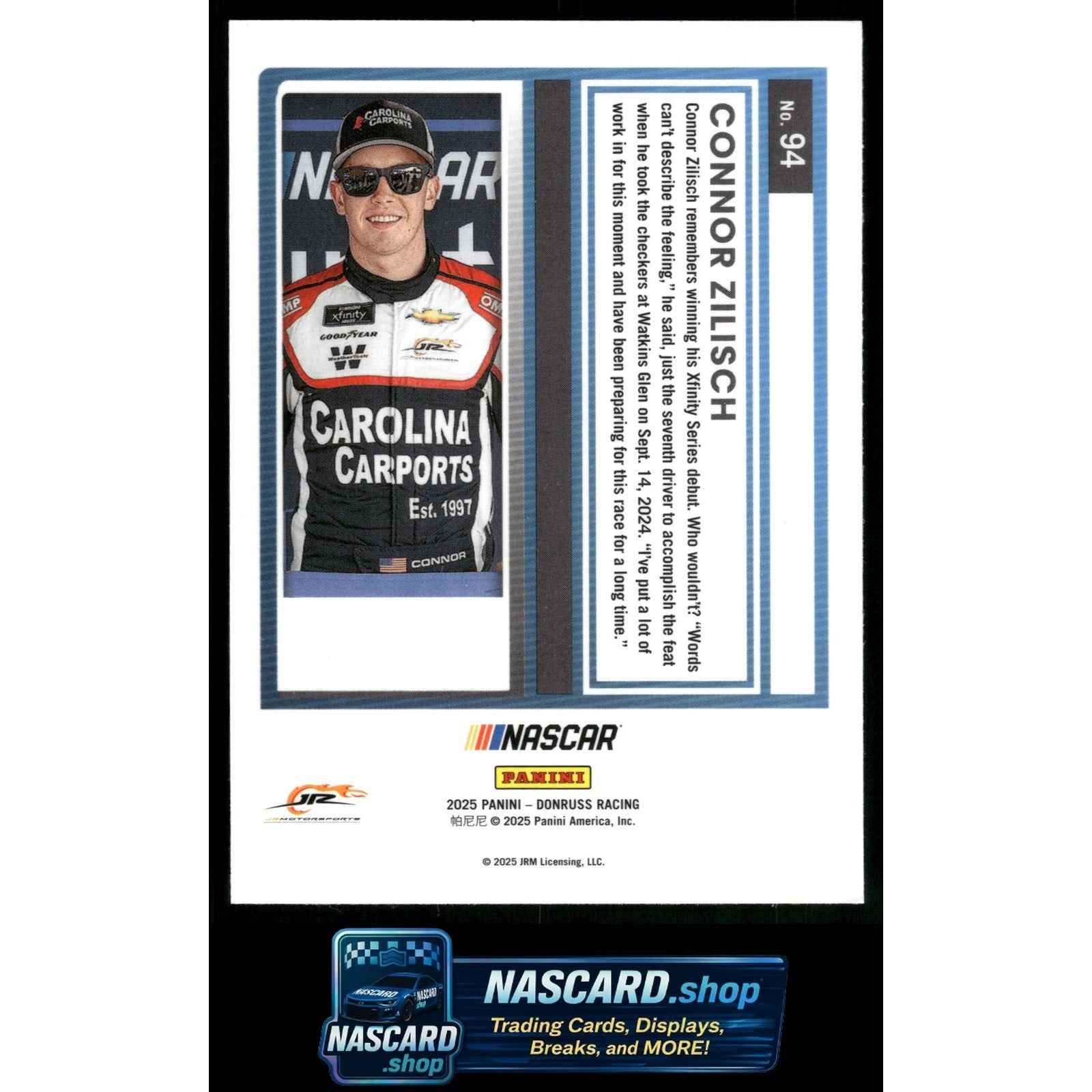 2025 Donruss #94 Connor Zilisch Optic Rated Rookie