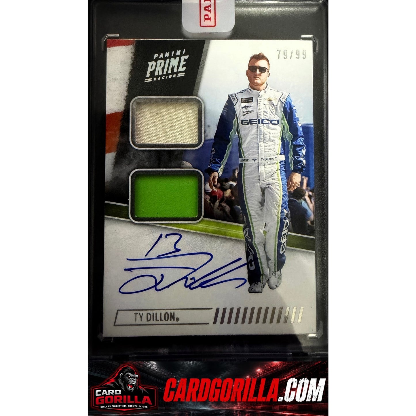 2019 Panini Prime #DMA-TY Ty Dillon Dual Materials Autographs #/99