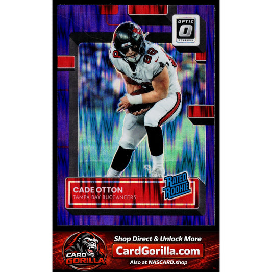 2022 Donruss Optic #293 Cade Otton Purple Shock
