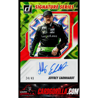 2026 Donruss #SS-JET Jeffrey Earnhardt Signature Series Red Xplosion #/49