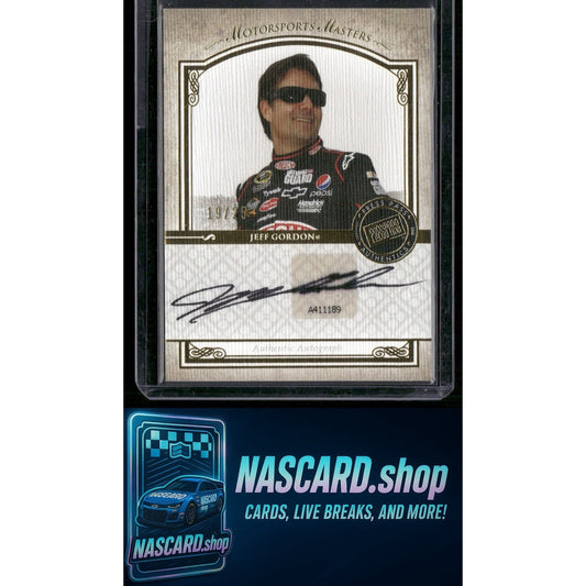 2010 Press Pass Legends Jeff Gordon Motorsports Masters Autographs Gold #/25 - NASCARD.shop
