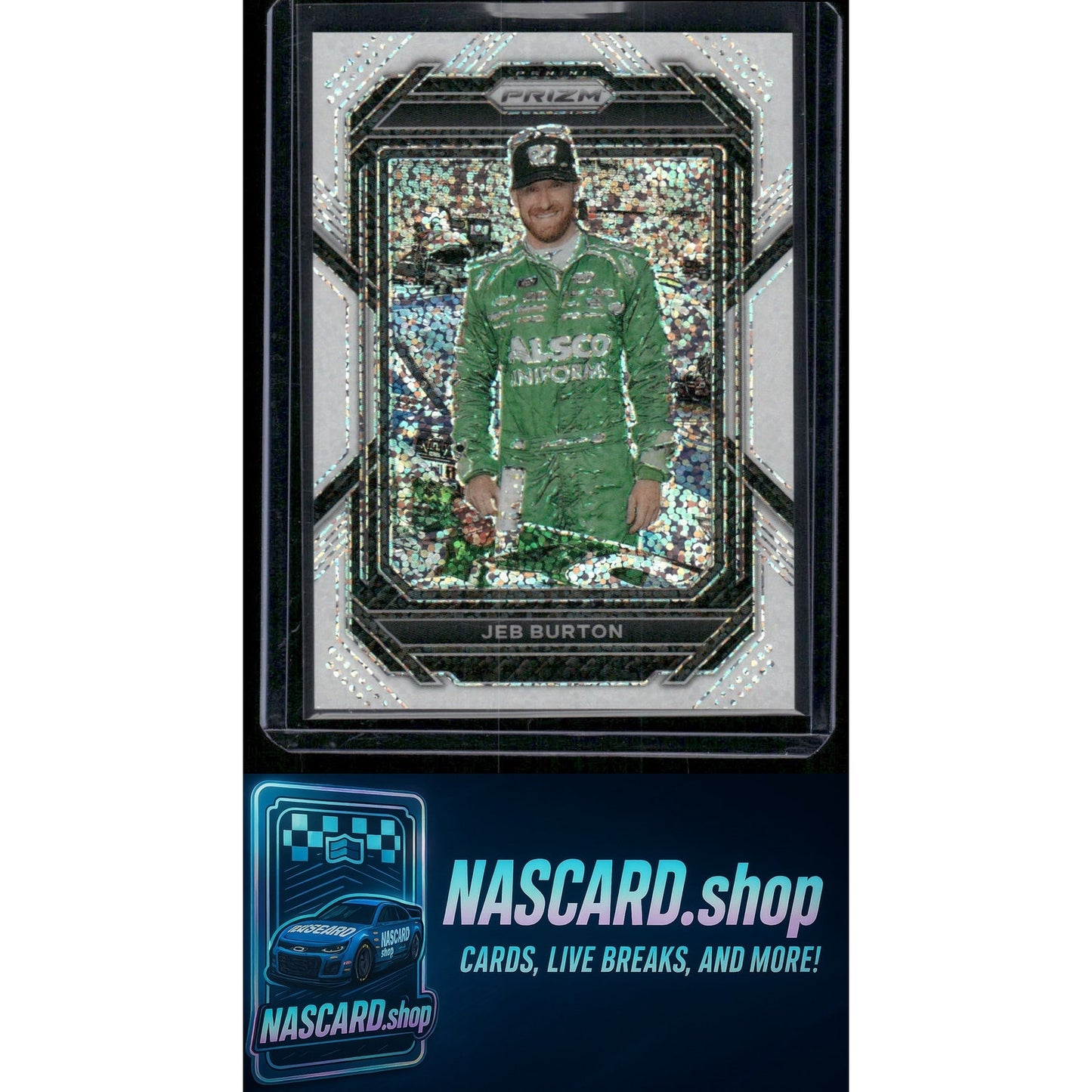 2023 Panini Prizm #81 Jeb Burton White Sparkle Prizm