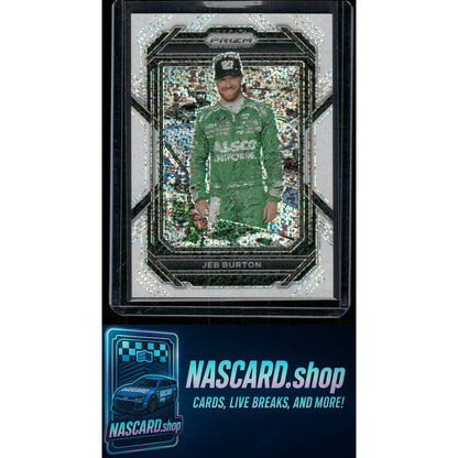 2023 Panini Prizm #81 Jeb Burton White Sparkle Prizm