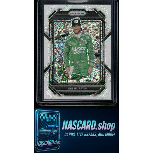 2023 Panini Prizm #81 Jeb Burton White Sparkle Prizm