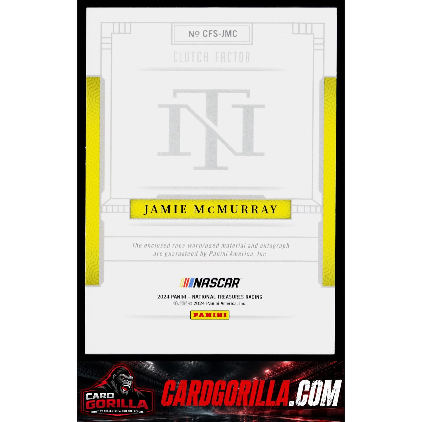2024 Panini National Treasures Jamie McMurray Clutch Factor Signatures #/49