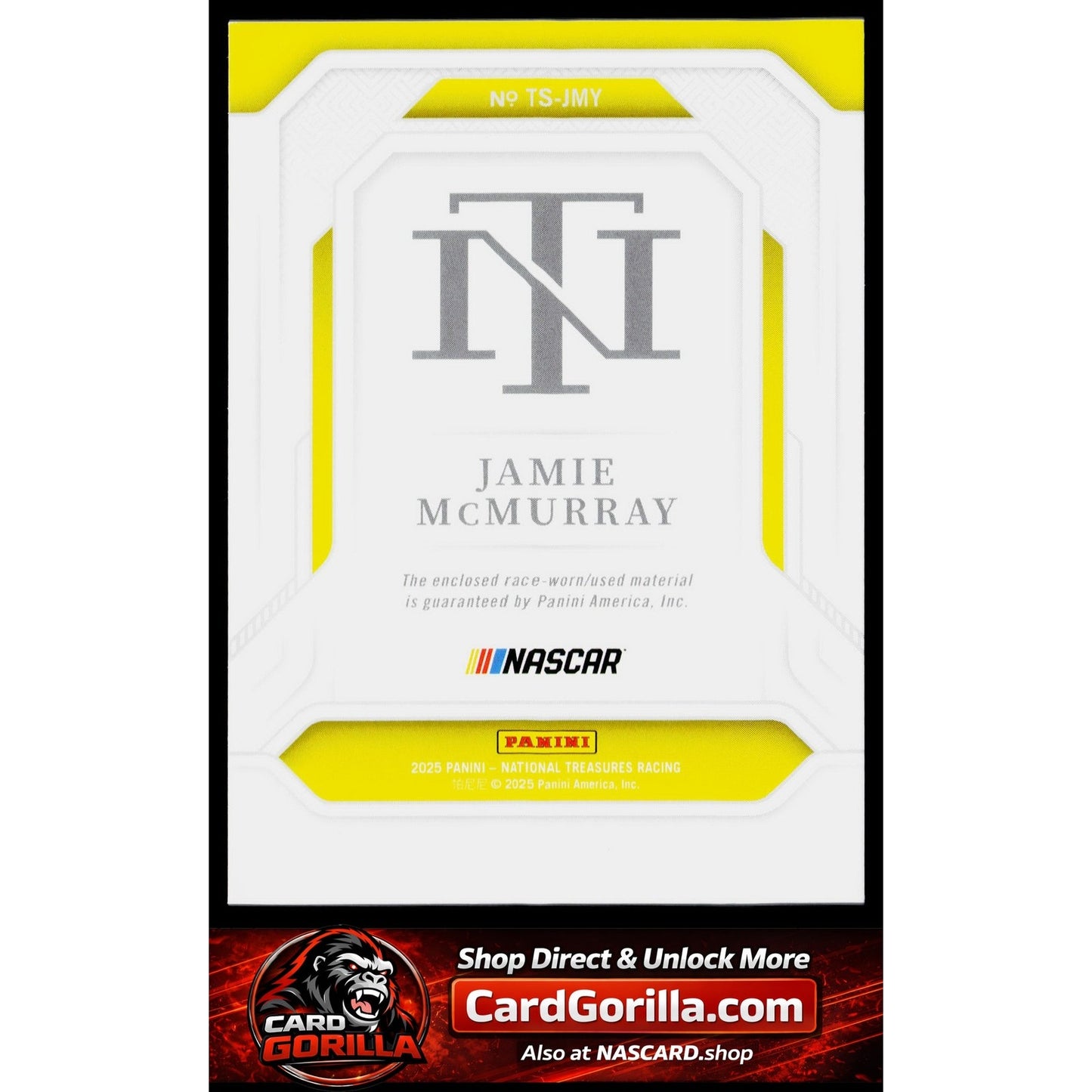 2025 National Treasures Jamie McMurray Treasured Swatches Holo Silver #/30