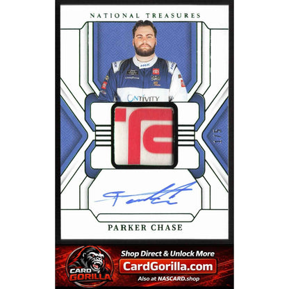 2025 Panini National Treasures #PP-PCS Parker Chase Premium Patches Green #/5