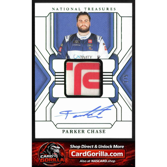 2025 Panini National Treasures #PP-PCS Parker Chase Premium Patches Green #/5