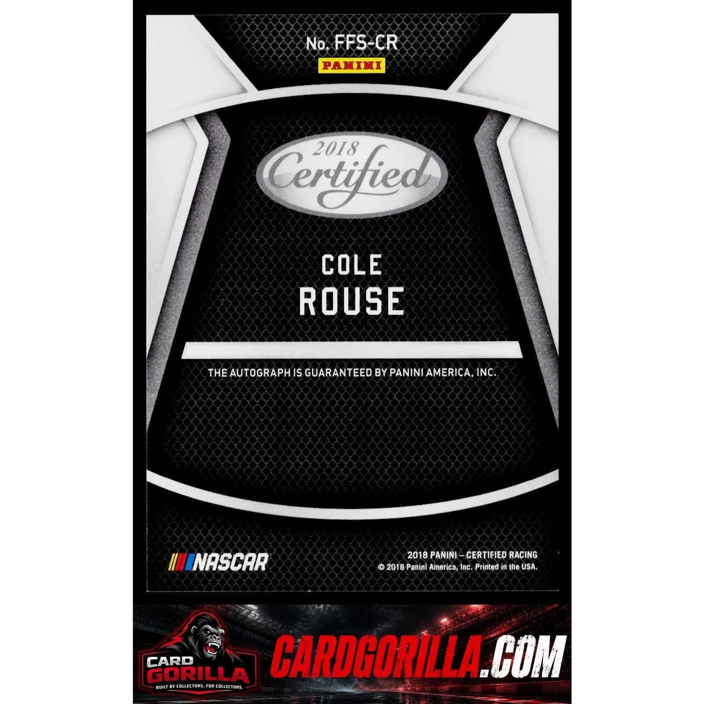 2018 Panini Certified #FFS-CR Cole Rouse Fresh Faces Signatures Blue #/49