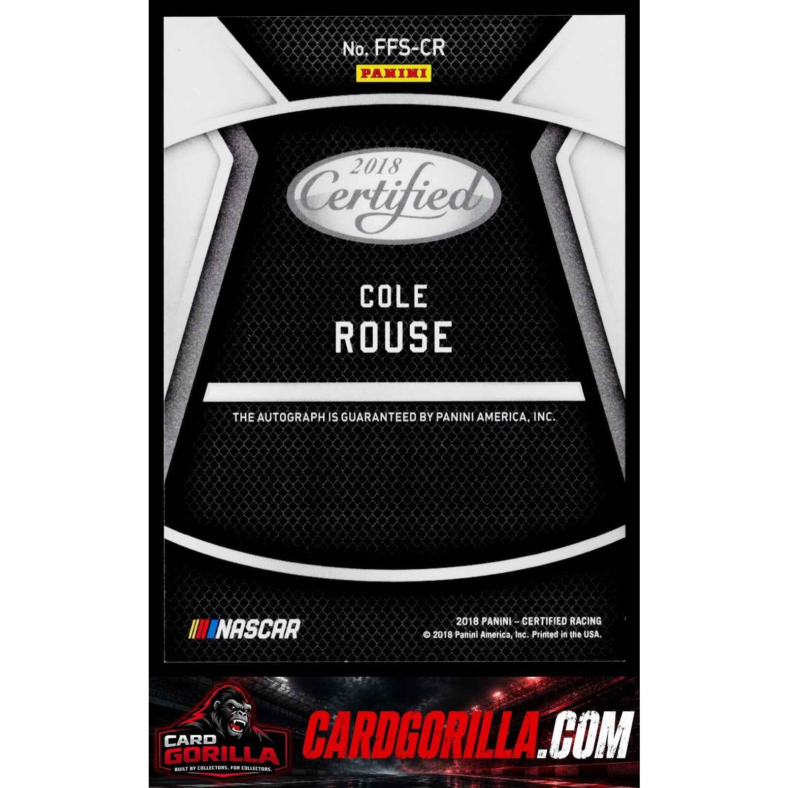 2018 Panini Certified #FFS-CR Cole Rouse Fresh Faces Signatures Blue #/49