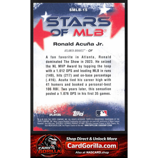 2026 Topps #SMLB-15 Ronald Acuña Jr. Stars of MLB