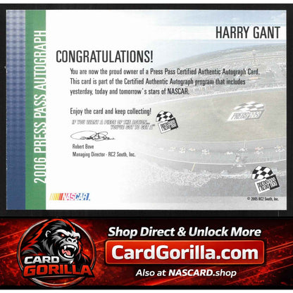 2006 Press Pass #NNO Harry Gant Autographs
