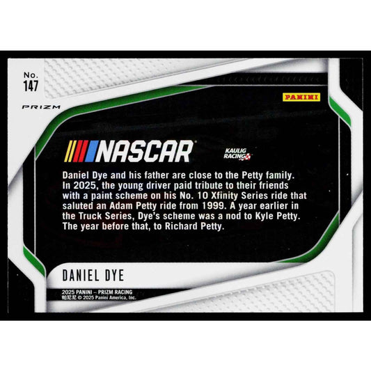 2025 Panini Prizm #147 Daniel Dye White Sparkle