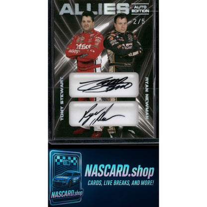 2010 Press Pass Premium Tony Stewart / Ryan Newman Allies Signatures #/5 - NASCARD.shop