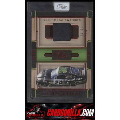 2025 Panini Turn Four #SWS-JET Jeffrey Earnhardt Sheet Metal Swatches Red #/25