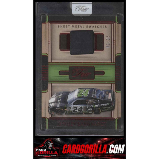 2025 Panini Turn Four #SWS-JET Jeffrey Earnhardt Sheet Metal Swatches Red #/25