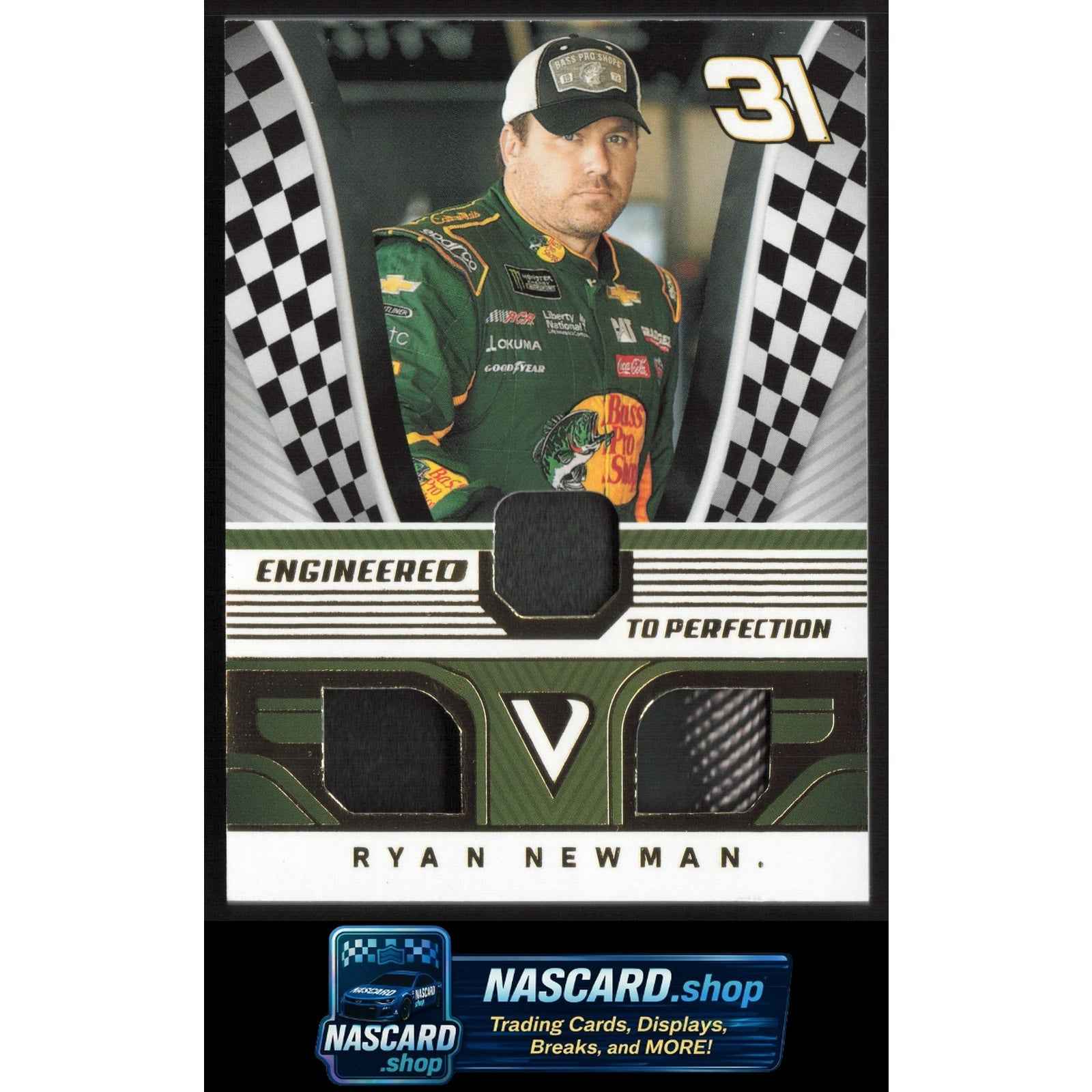 2018 Panini Victory Lane #EP-RN Ryan Newman Engineered to Perfection Green #/99
