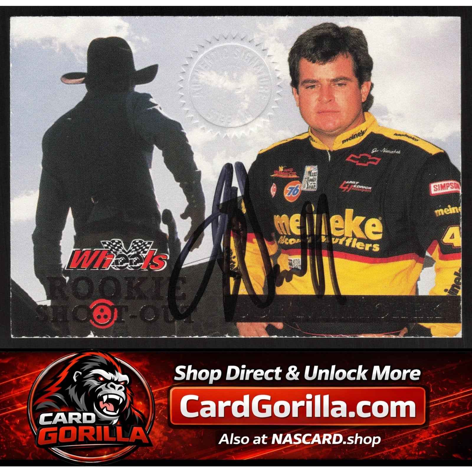 1994 Wheels High Gear #RS4 Joe Nemechek Rookie Shootout Autographs