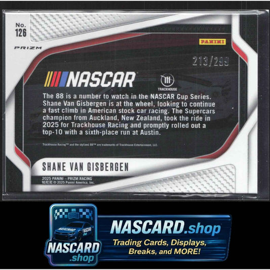 2025 Panini Prizm #126 Shane Van Gisbergen Pulsar #/299