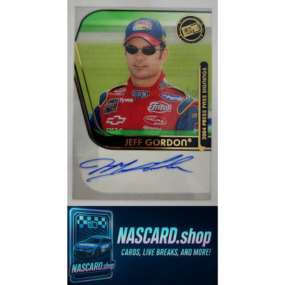 2004 Press Pass Jeff Gordon Signings Transparent #/100 - NASCARD.shop