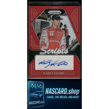 2024 Panini Prizm #S-KKE Kasey Kahne Scripts Red #/75