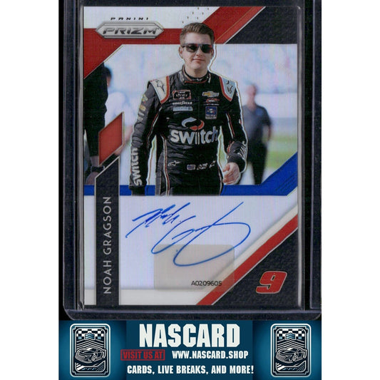 2019 Panini Prizm #DS-NG Noah Gragson Driver Signatures Red White and Blue Prizm - NASCARD.shop