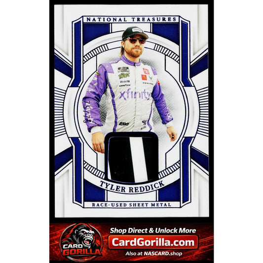 2025 Panini National Treasures Tyler Reddick Race Used Sheet Metal Blue #/75