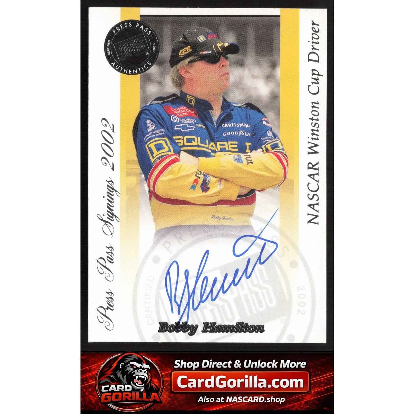 2002 Press Pass #NNO Bobby Hamilton Signings