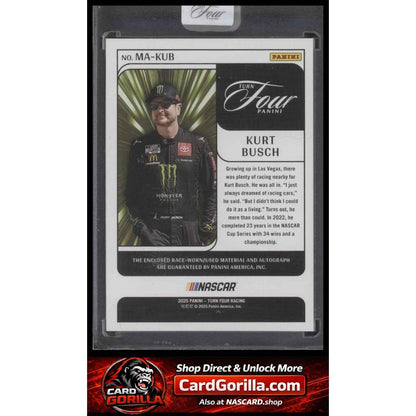 2025 Panini Turn Four #MA-KUB Kurt Busch Memorabilia Autographs Red #/15