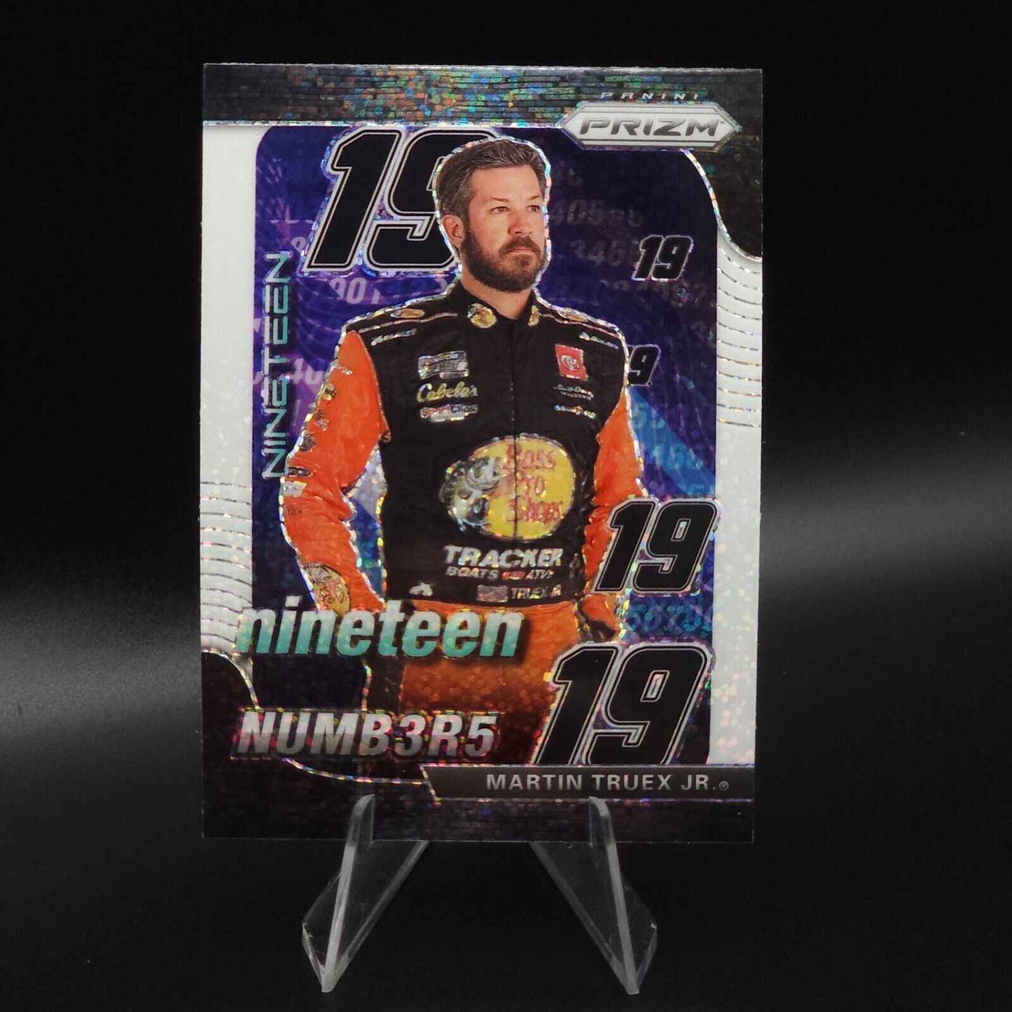 2020 Panini Prizm Numbers White Sparkle Prizm #N9 Martin Truex Jr. - NASCARD.shop