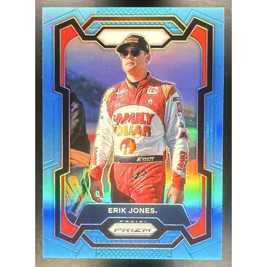 2024 Panini Prizm Erik Jones #12 Rides Carolina Blue Prizms 6/49