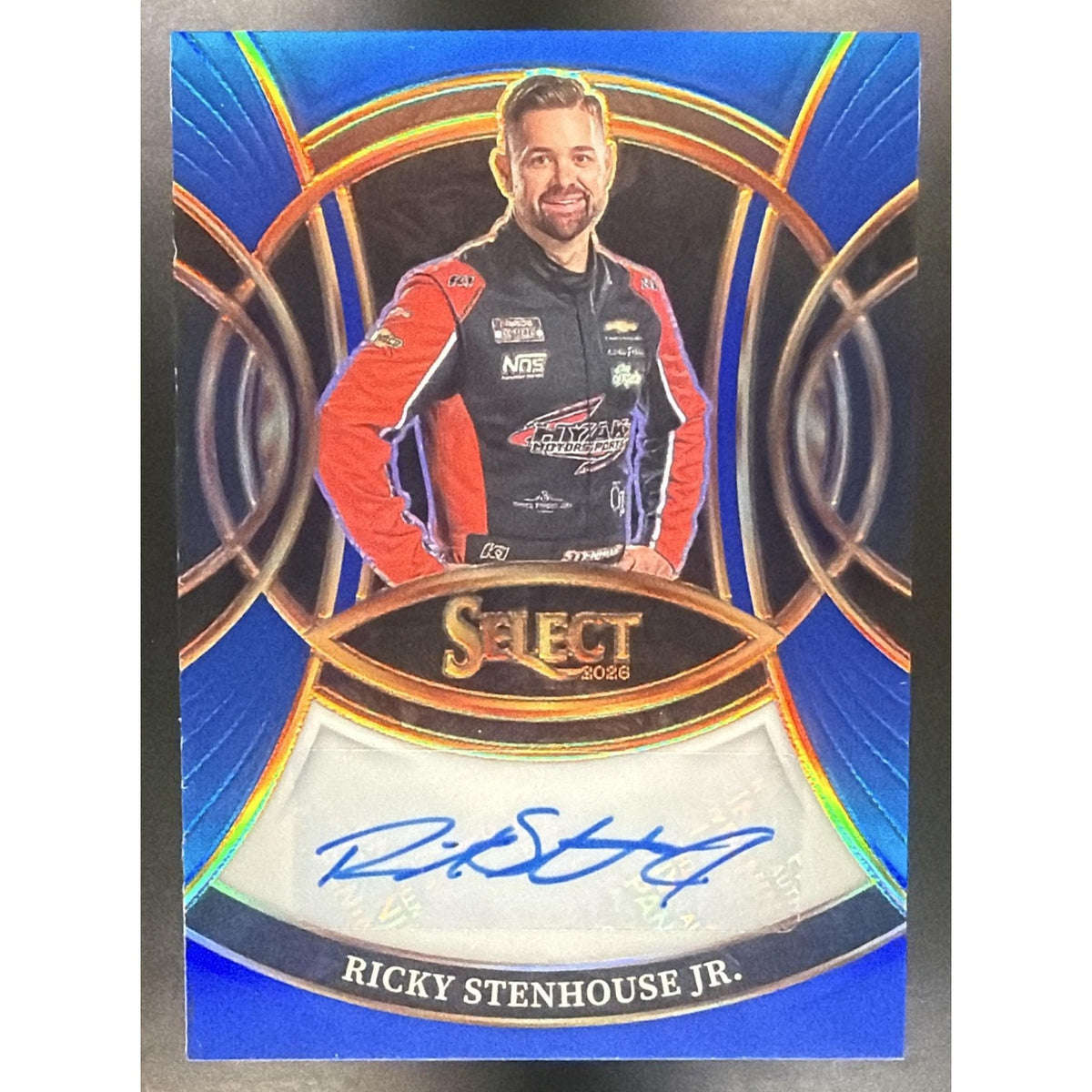 2026 Panini Select NASCAR Ricky Stenhouse Jr. #S-RSJ Signatures Blue Prizms /99