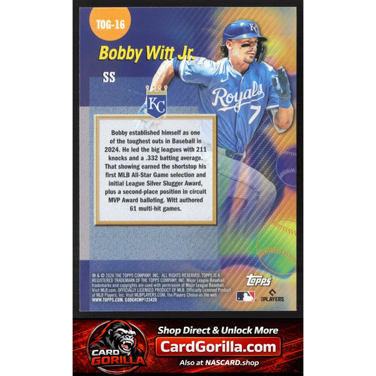 2026 Topps #TOG-16 Bobby Witt Jr. Titans of the Game