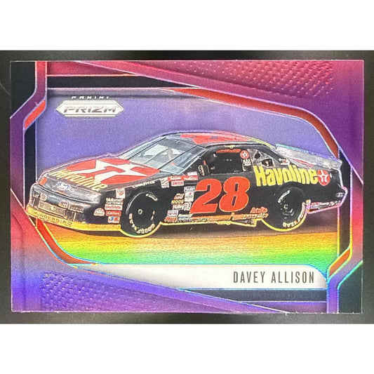 2025 Panini Prizm NASCAR Davey Allison #104 Rides Purple Prizms /99