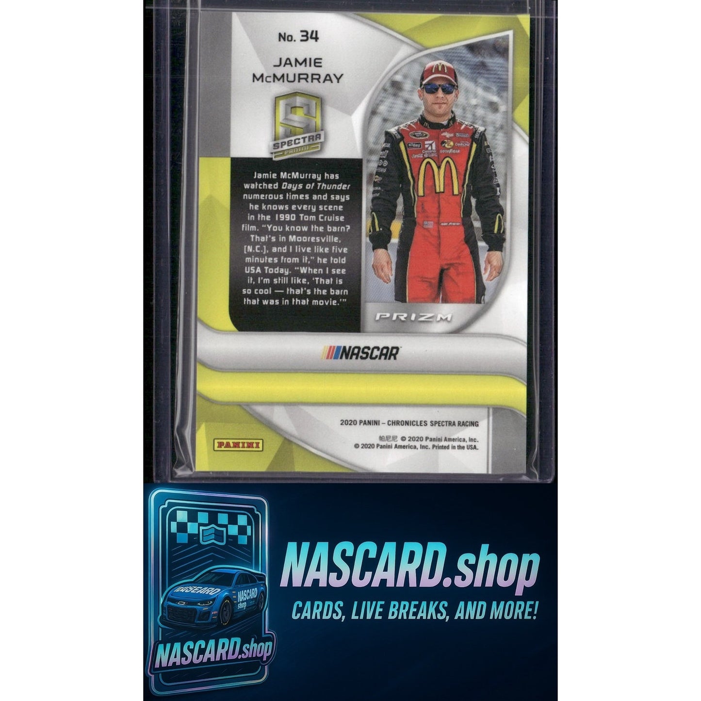 2020 Panini Chronicles #34 Jamie McMurray Spectra - NASCARD.shop