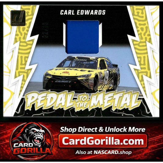 2024 Donruss #PMM-CE Carl Edwards Pedal to the Metal Materials Gold #/10