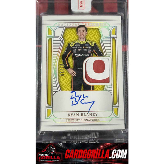 2025 Panini National Treasures Ryan Blaney Firesuit Signatures Holo Gold #/10