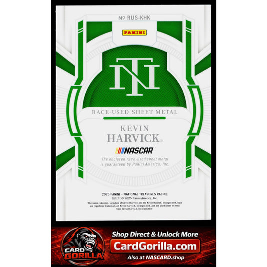 2025 Panini National Treasures #RUS-KHK Kevin Harvick Race Used Sheet Metal #/99