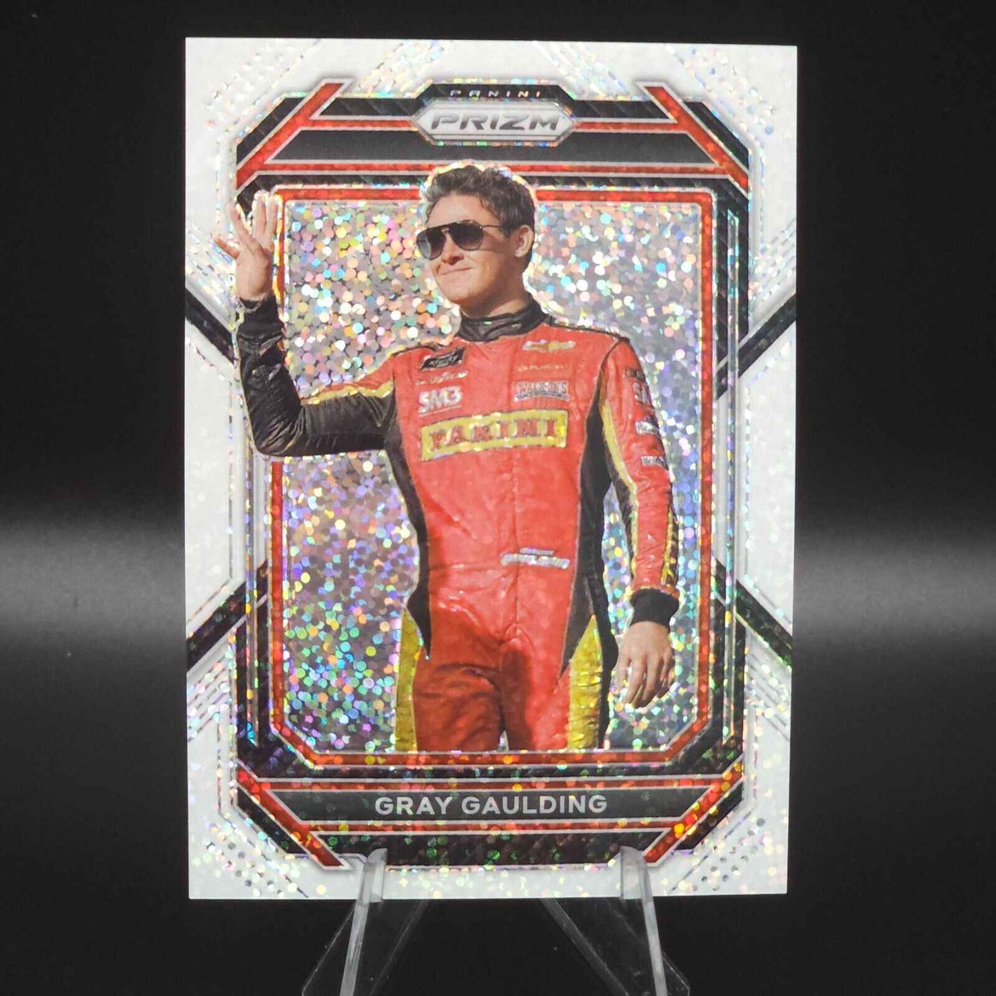 2023 Panini Prizm -White Sparkle Prizm #78 Gray Gaulding - NASCARD.shop