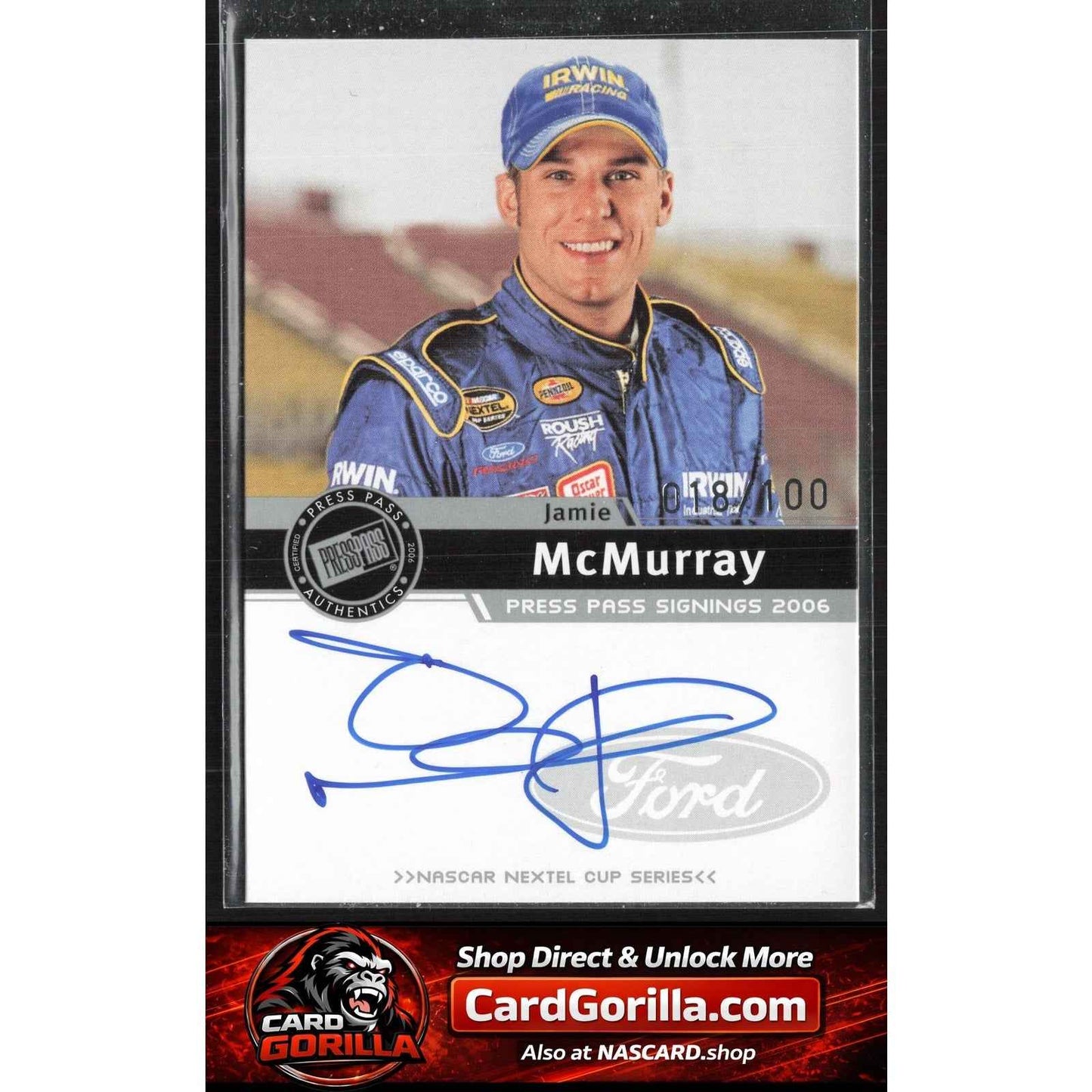 2006 Press Pass #NNO Jamie McMurray Signings Silver #/100